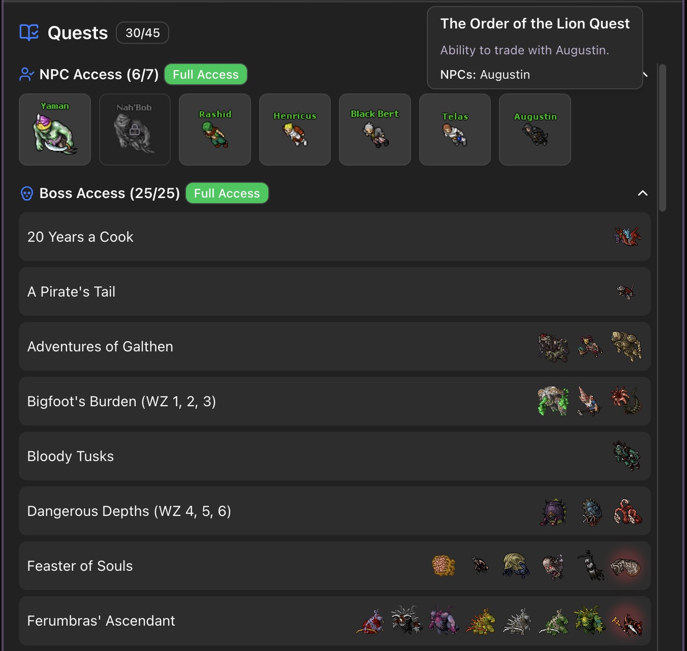 See Exactly What Quests You Can Access